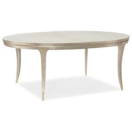 Contemporary Oval Dining Table with Leaves